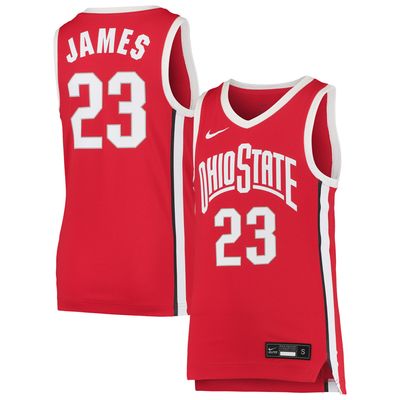 Youth Nike LeBron James Scarlet Ohio State Buckeyes Replica Basketball Jersey