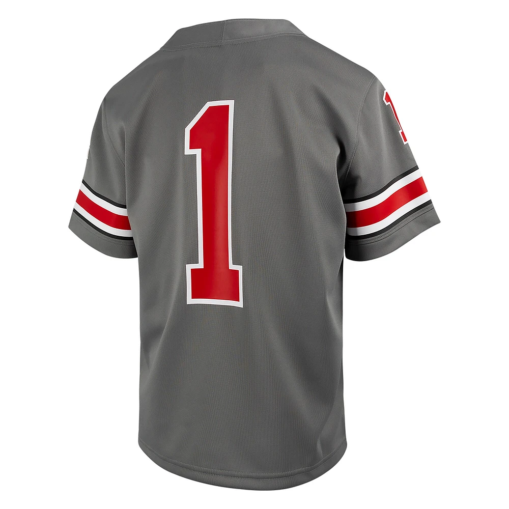 Maillot de jeu alternatif Nike #1 Steel Ohio State Buckeyes pour jeunes