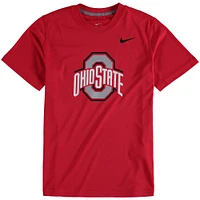 T-shirt Nike Ohio State Buckeyes Scarlet Logo Legend Performance pour jeune