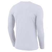 Youth Nike White Ohio State Buckeyes 2025 On-Court Bench Long Sleeve T-Shirt