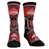 Youth Rock Em Socks  Ohio State Buckeyes College Football Playoff 2024 National Champions Linework Crew Socks