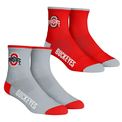 Ohio State Buckeyes Rock Em Socks Youth Core Team 2-Pack Quarter Length Sock Set