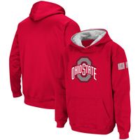 Youth Scarlet Ohio State Buckeyes Big Logo Pullover Hoodie