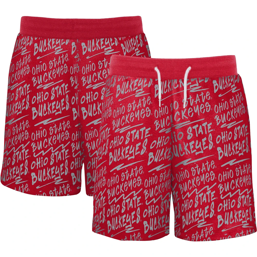 Super short pour enfant Scarlet Ohio State Buckeyes