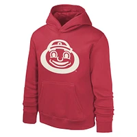Youth Scarlet Ohio State Buckeyes Team Banner Fleece Pullover Hoodie