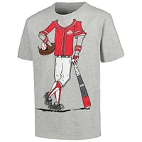 Youth Wes & Willy Gray Ohio State Buckeyes Baseball Player T-Shirt