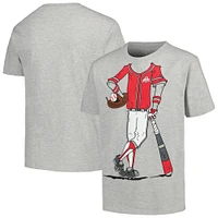 Youth Wes & Willy Gray Ohio State Buckeyes Baseball Player T-Shirt