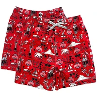Maillot de bain Luau pour jeunes Wes & Willy Scarlet Ohio State Buckeyes