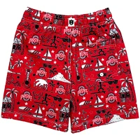 Maillot de bain Luau pour jeunes Wes & Willy Scarlet Ohio State Buckeyes