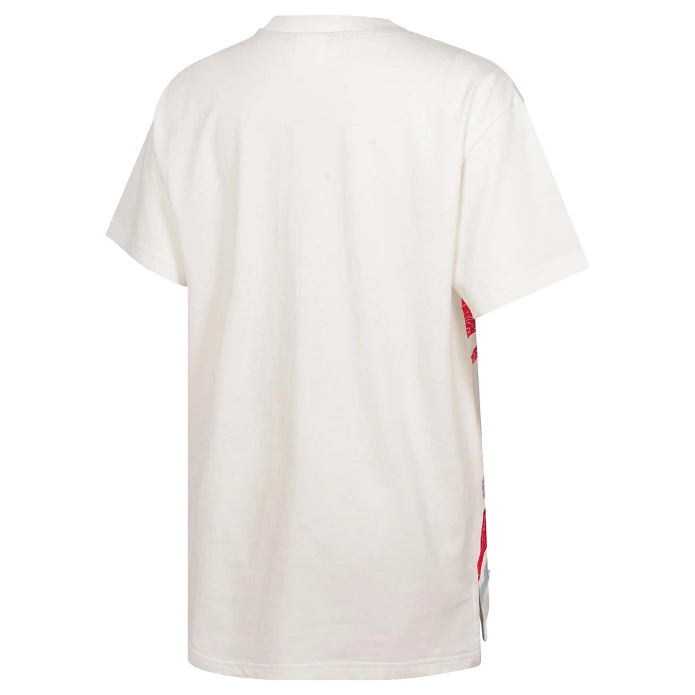 T-shirt surdimensionné blanc pour jeunes Ohio State Buckeyes Let's Get Loud