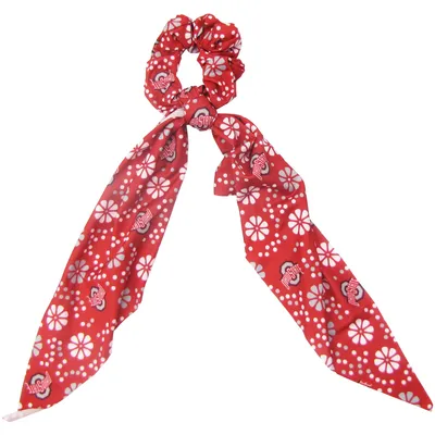 ZooZatz Ohio State Buckeyes Retro Flower Scrunchie Scarf