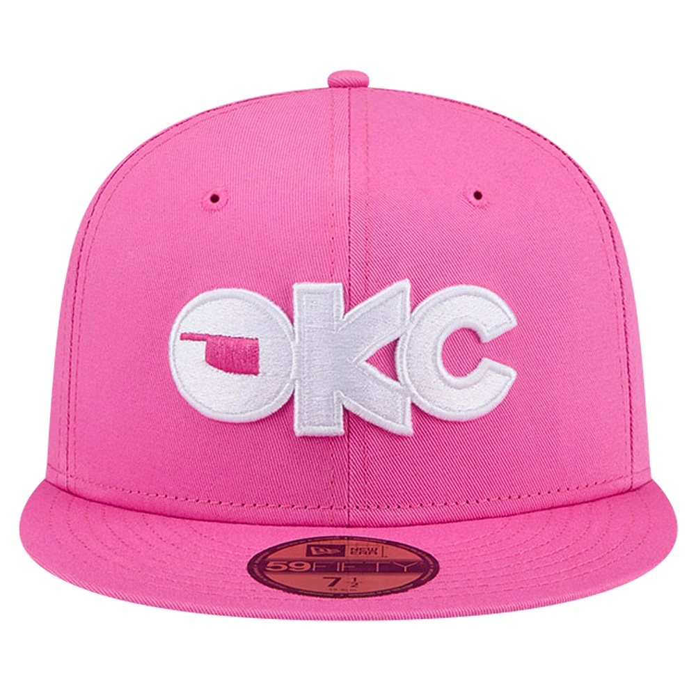 Men's New Era Pink Oklahoma City 89ers Theme Night  59FIFTY Fitted Hat