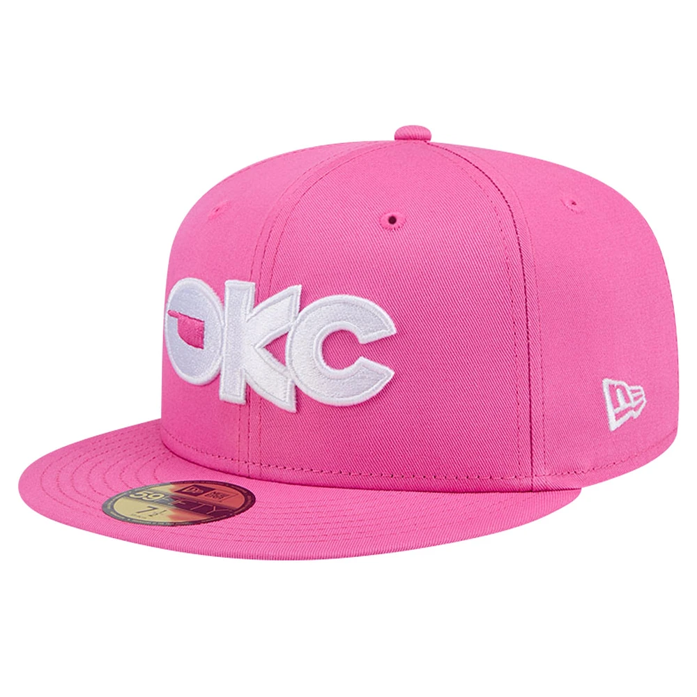 Casquette ajustée 59FIFTY rose pour hommes d'Oklahoma City 89ers Theme Night New Era