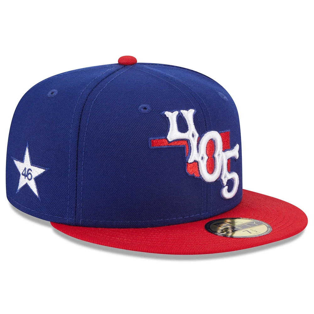 Men's New Era Blue Oklahoma City Dodgers Authentic Collection Alternate Logo 59FIFTY Fitted Hat