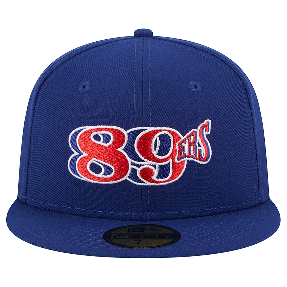 Casquette ajustée 59FIFTY Oklahoma City Dodgers 89ers New Era bleu marine pour homme