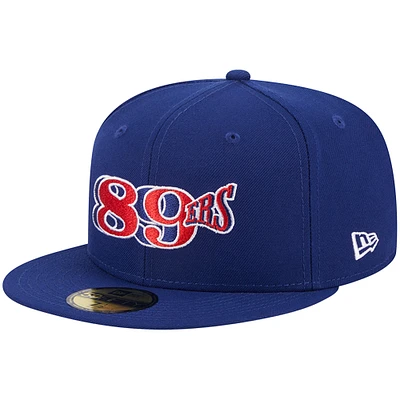 Casquette ajustée 59FIFTY Oklahoma City Dodgers 89ers New Era bleu marine pour homme