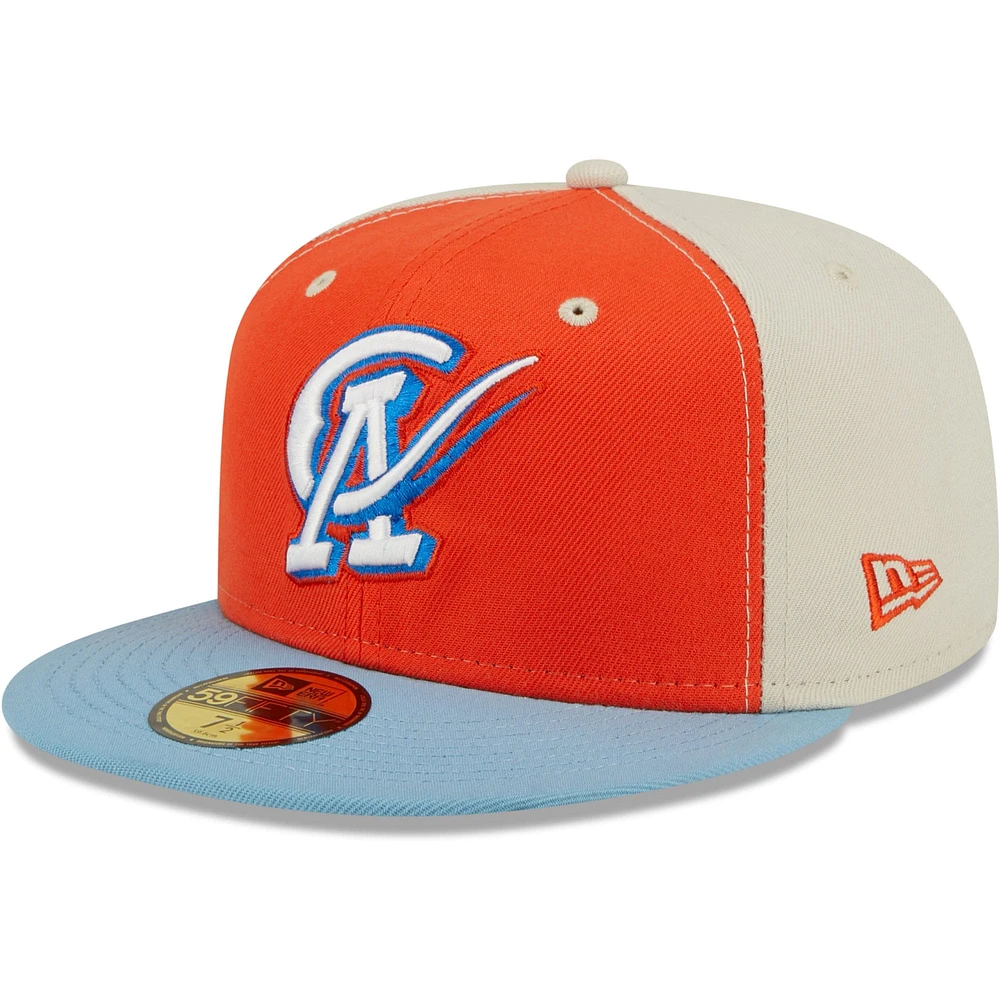 Men's New Era Orange/Light Blue Cielo Azul De Oklahoma City Copa La Diversion 59FIFTY Fitted Hat