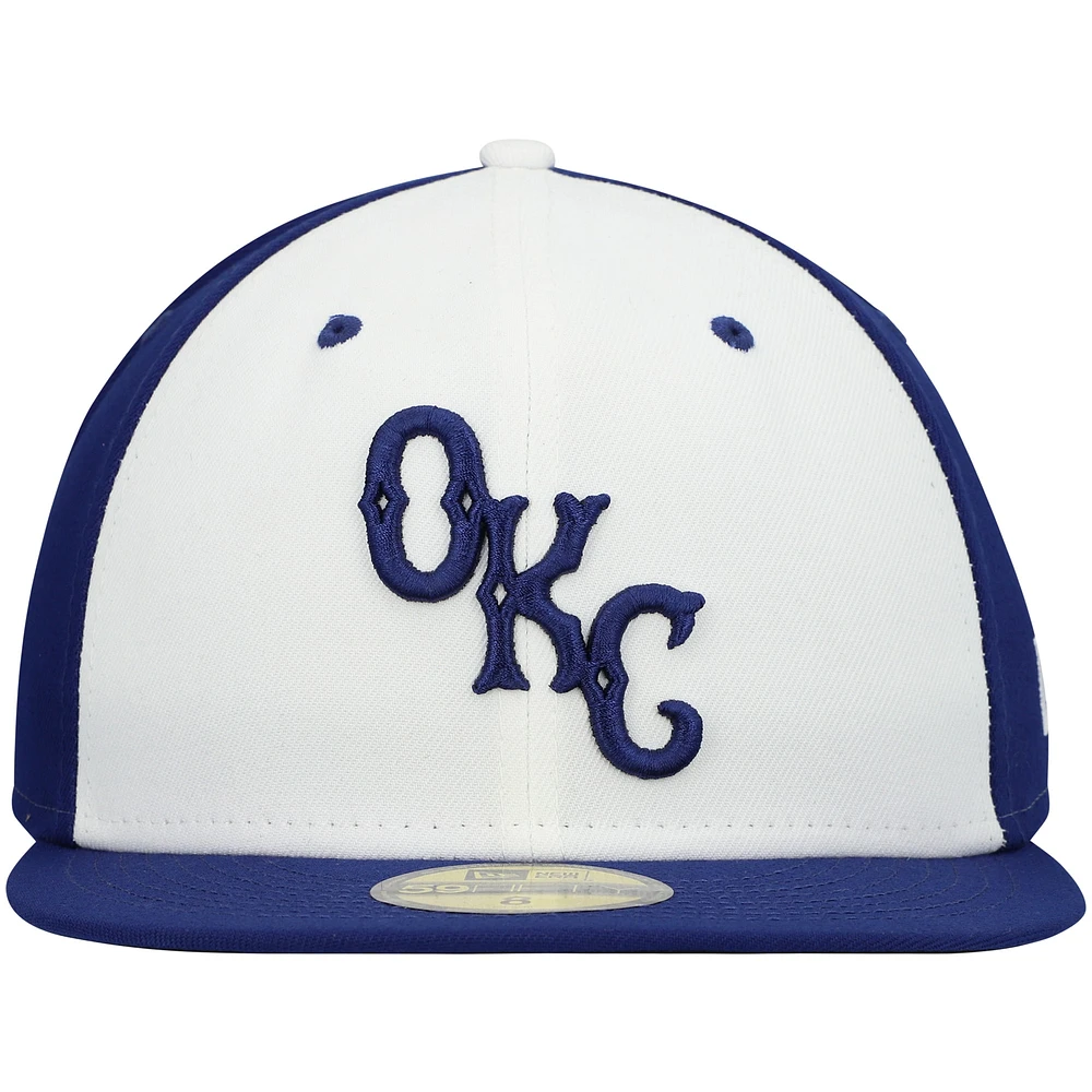 Men's New Era White Oklahoma City Dodgers Authentic Collection Team Alternate 59FIFTY Fitted Hat