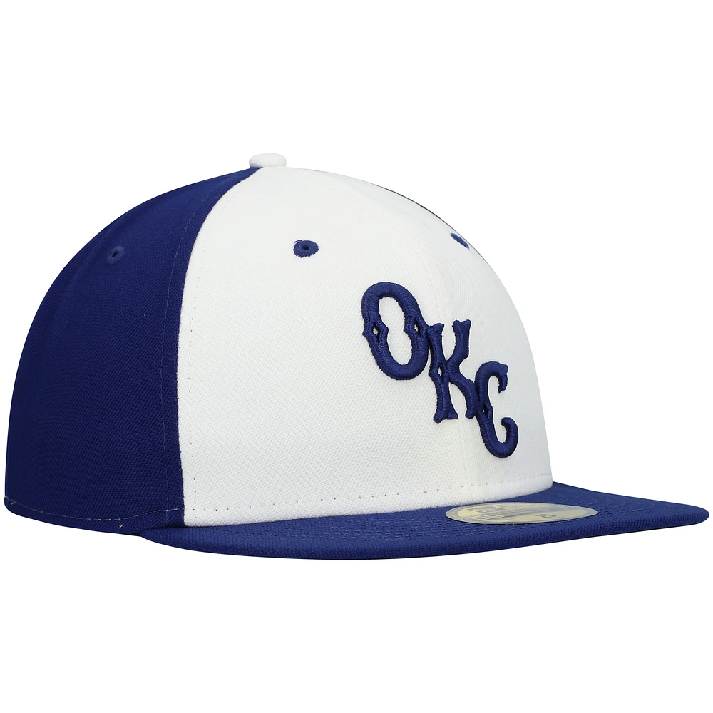 Men's New Era White Oklahoma City Dodgers Authentic Collection Team Alternate 59FIFTY Fitted Hat