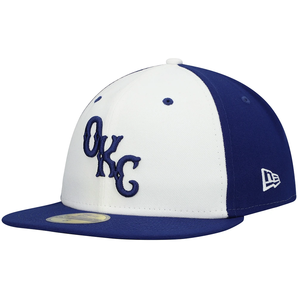 Men's New Era White Oklahoma City Dodgers Authentic Collection Team Alternate 59FIFTY Fitted Hat