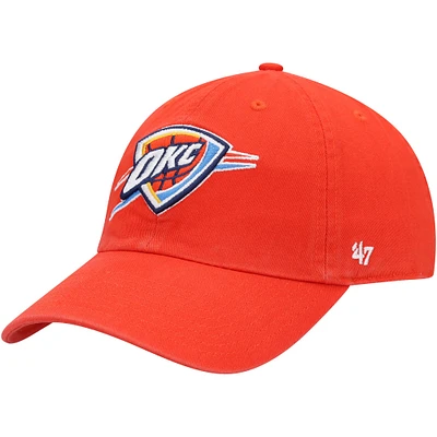 Men's '47 Orange Oklahoma City Thunder Team Clean Up Adjustable Hat