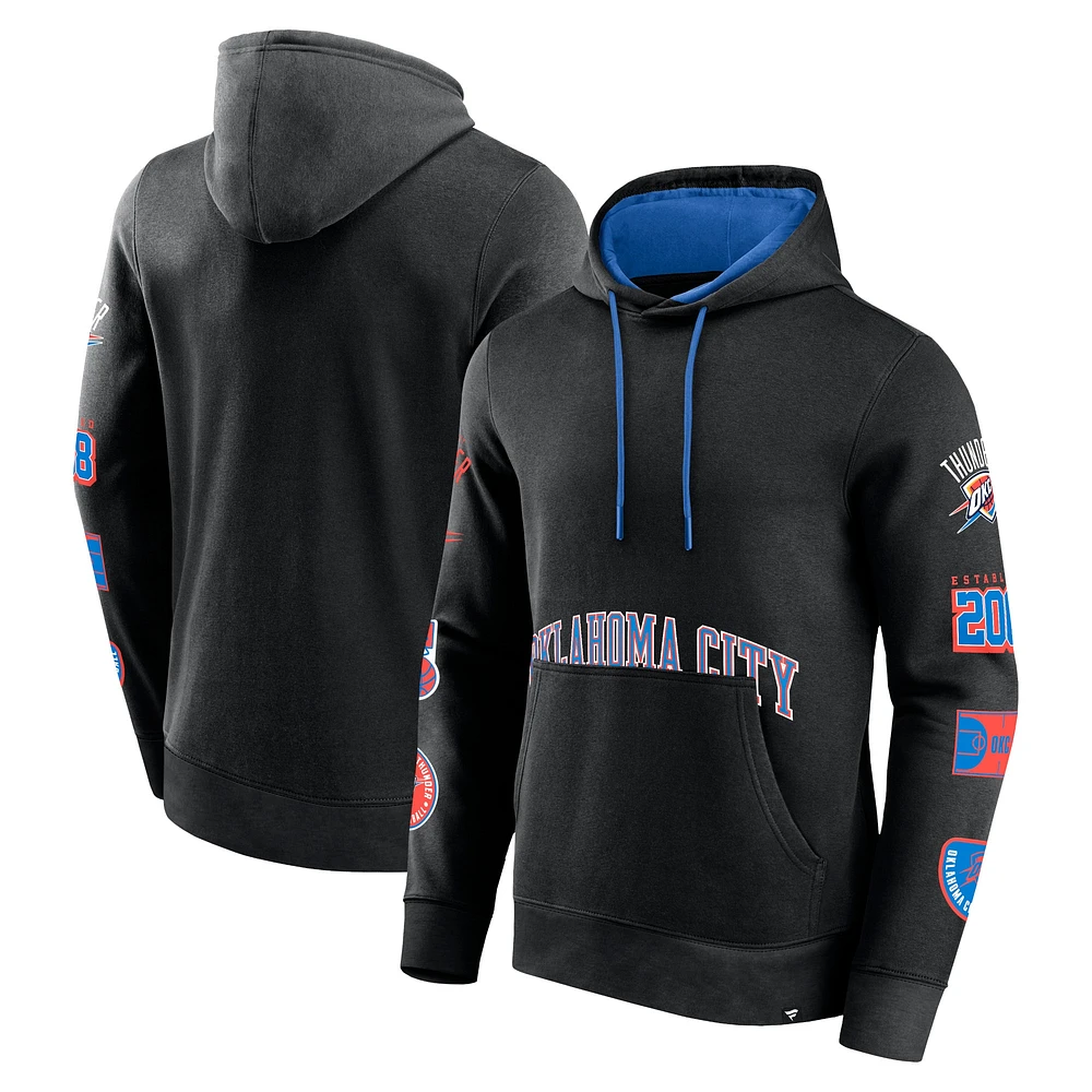 Sweat à capuche noir Fanatics pour hommes Oklahoma City Thunder Home Court