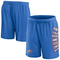 Short en maille Post Up Fanatics bleu pour hommes d'Oklahoma City Thunder