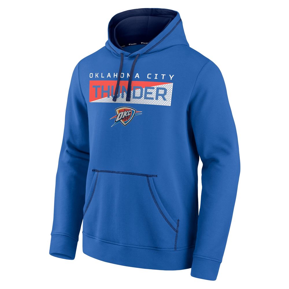 OKC THUNDER FANATICS COLOR BLOCK TEAM LOGO HOODED SWEATSHIRT