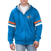 Men's G-III Sports by Carl Banks Blue Oklahoma City Thunder Contender Full-Zip Hoodie Jacket