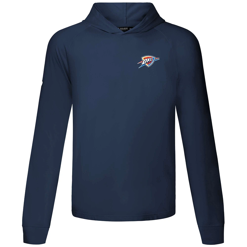 Men's Levelwear Navy Oklahoma City Thunder Dimension R Pullover Hoodie
