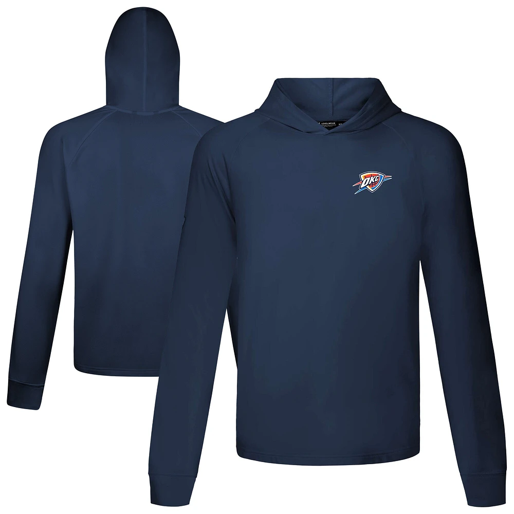 Men's Levelwear Navy Oklahoma City Thunder Dimension R Pullover Hoodie