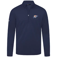 Men's Levelwear Navy Oklahoma City Thunder Heron Quarter-Zip Top