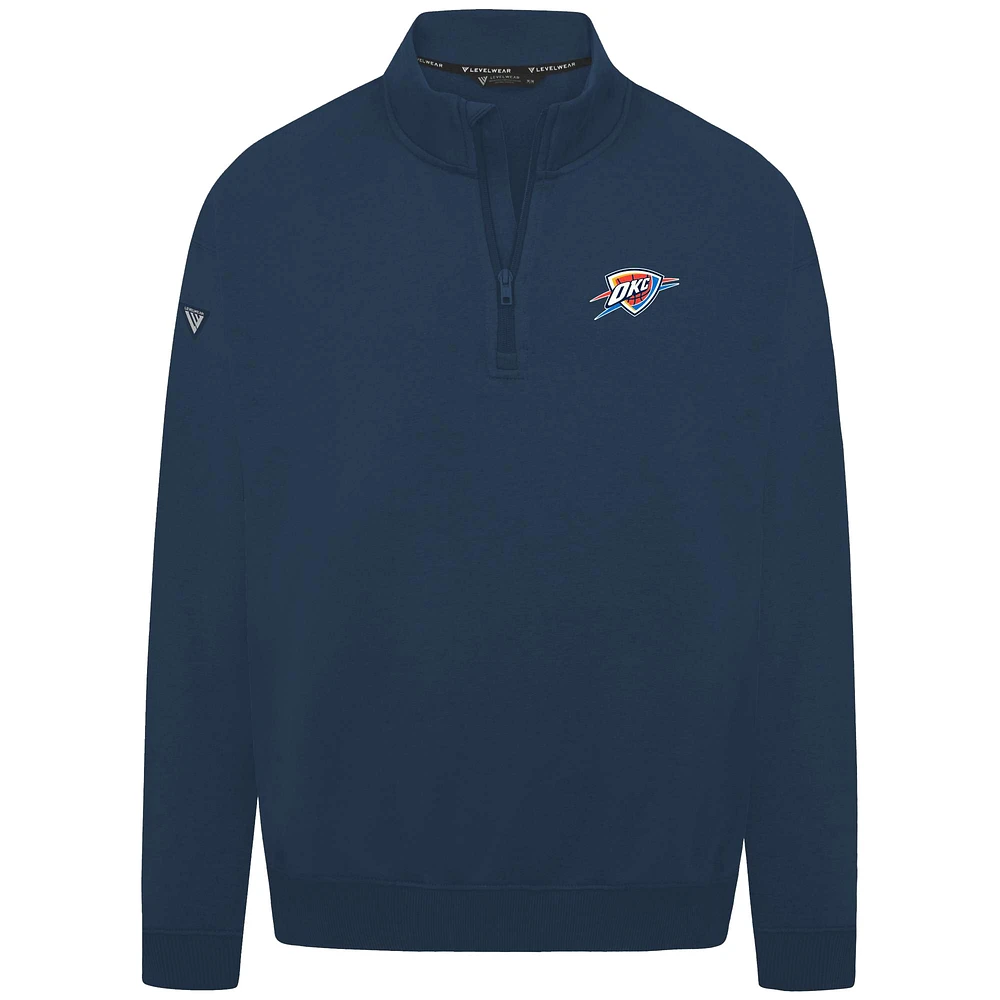 Men's Levelwear Navy Oklahoma City Thunder Murray Quarter-Zip Pullover