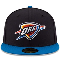 Casquette ajustée 59FIFTY 2Tone pour homme New Era Noir/Royal Oklahoma City Thunder