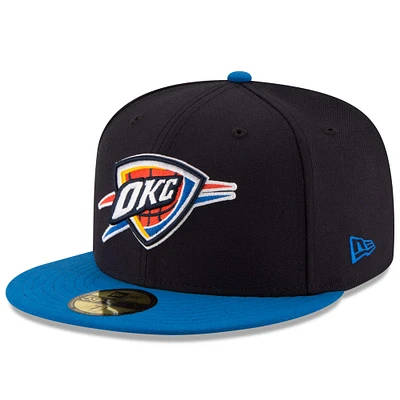 Casquette ajustée 59FIFTY 2Tone pour homme New Era Noir/Royal Oklahoma City Thunder