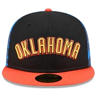 Men's New Era  Black Oklahoma City Thunder 2024/25 Edition 59FIFTY Fitted Hat