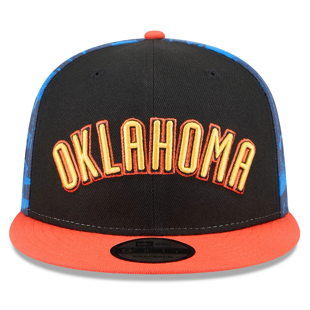 Men's New Era  Black Oklahoma City Thunder 2024/25 City Edition 9FIFTY Snapback Hat