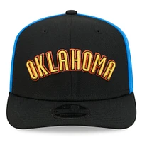 Casquette extensible à boutons-pression 9SEVENTY City Edition 2024/25 Oklahoma City Thunder New Era noire pour homme