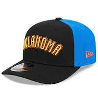 Casquette extensible à boutons-pression 9SEVENTY City Edition 2024/25 Oklahoma City Thunder New Era noire pour homme