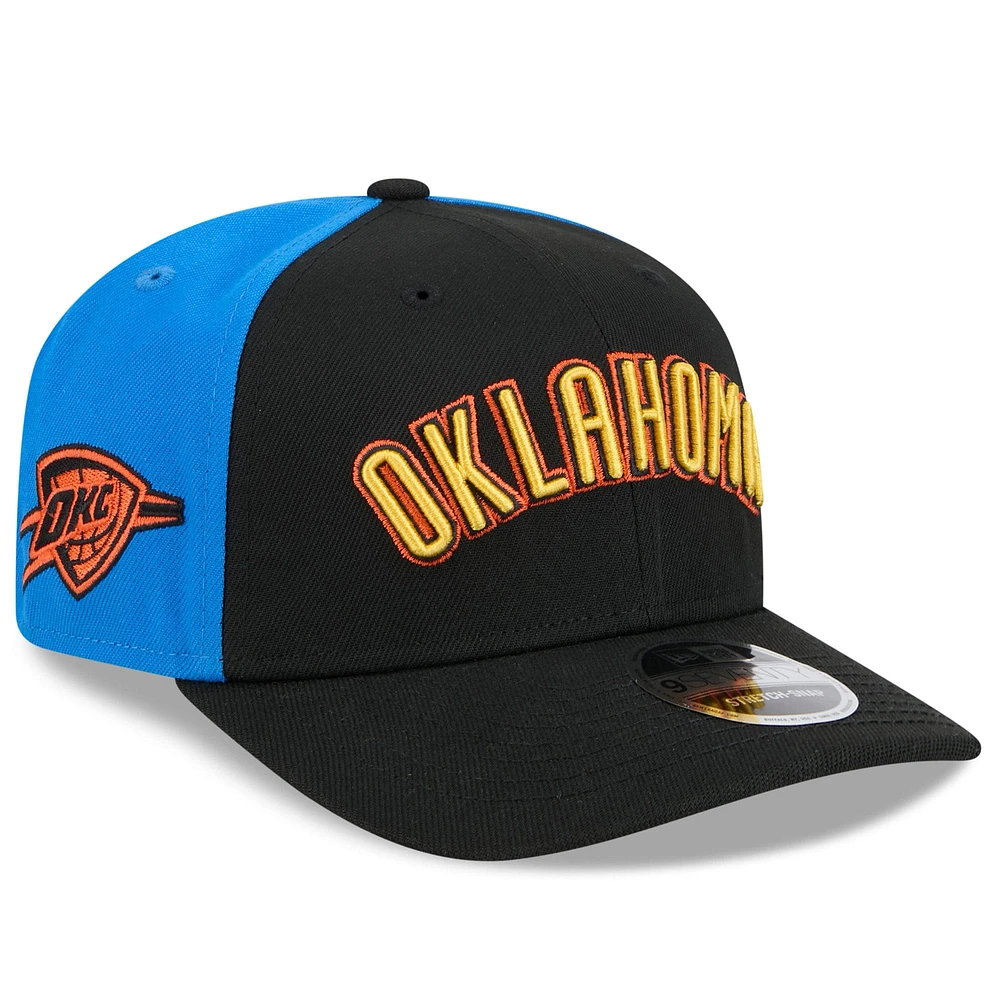 Casquette extensible à boutons-pression 9SEVENTY City Edition 2024/25 Oklahoma City Thunder New Era noire pour homme