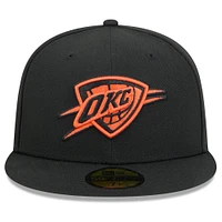 Men's New Era  Black Oklahoma City Thunder 2024/25 Edition Alternate 59FIFTY Fitted Hat