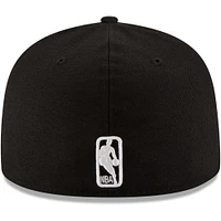 Men's New Era Black Oklahoma City Thunder & White Logo 59FIFTY Fitted Hat