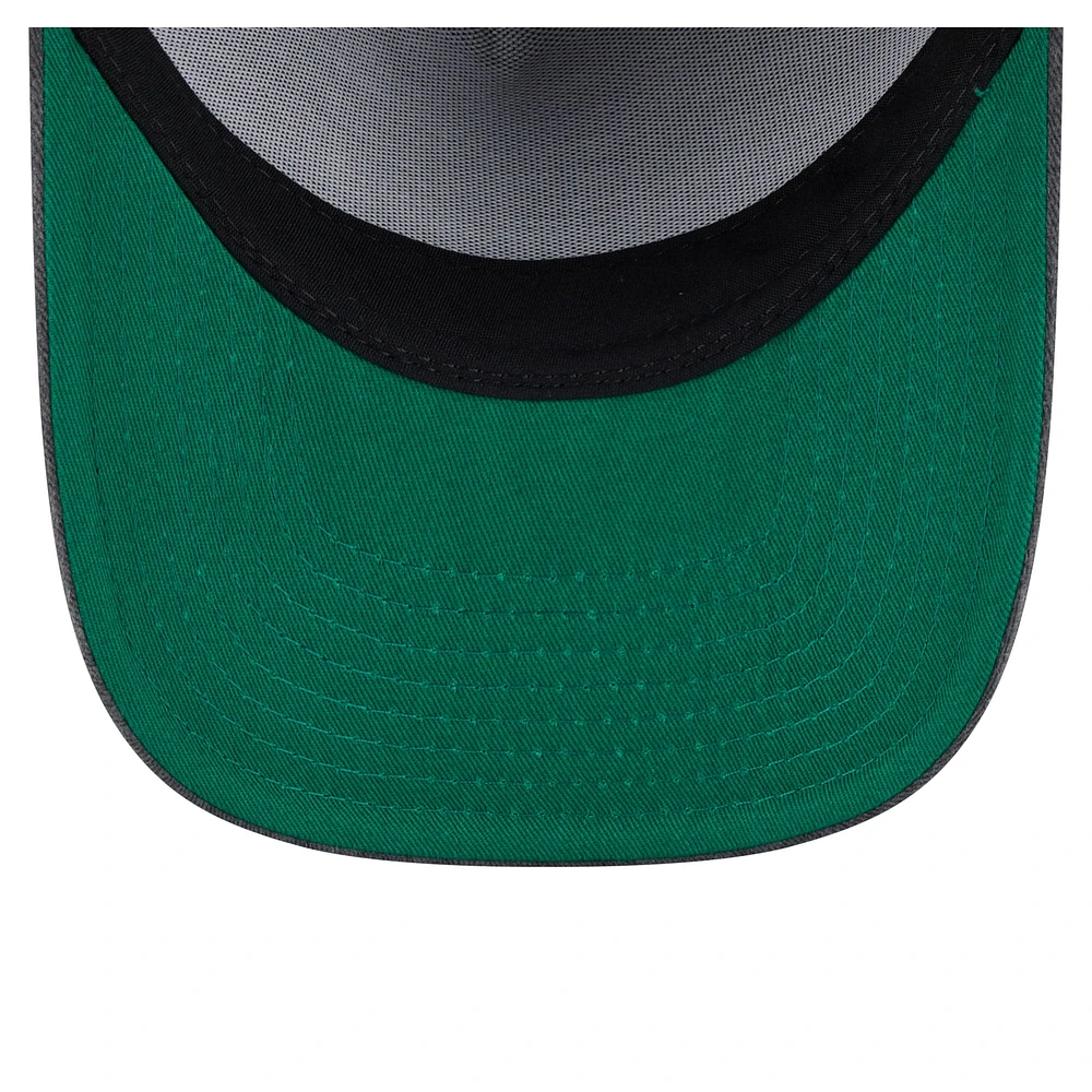 Men's New Era  Charcoal Oklahoma City Thunder Throwback Washed Pre-Curved 9FIFTY Snapback Hat