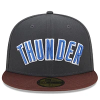 Men's New Era  Gray Oklahoma City Thunder 2022/23 Edition Official 59FIFTY Fitted Hat