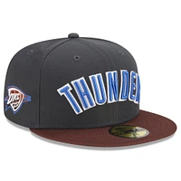 Men's New Era  Gray Oklahoma City Thunder 2022/23 Edition Official 59FIFTY Fitted Hat