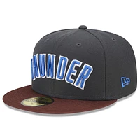 Men's New Era  Gray Oklahoma City Thunder 2022/23 Edition Official 59FIFTY Fitted Hat