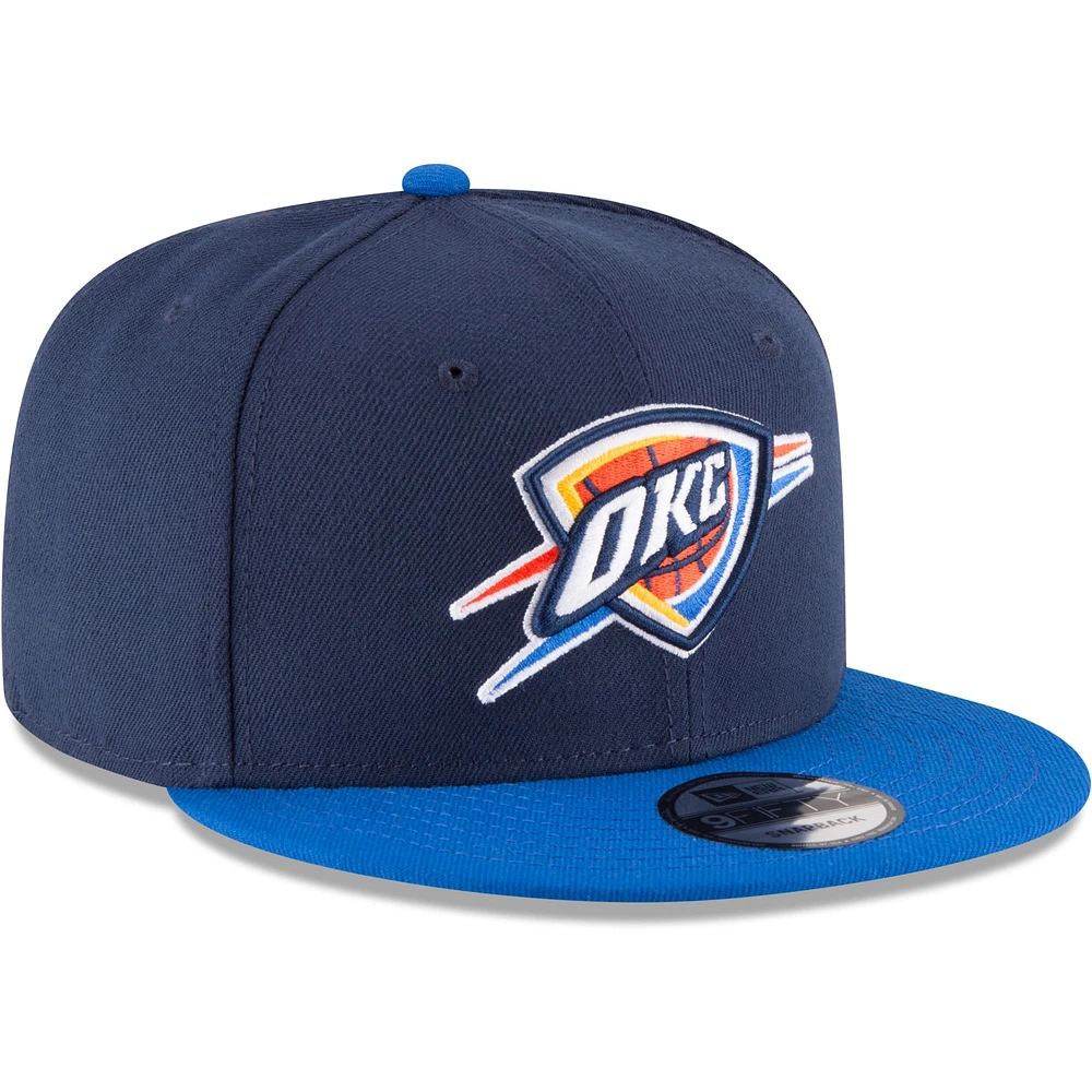 Men's New Era Navy/Blue Oklahoma City Thunder Two-Tone 9FIFTY Adjustable Hat