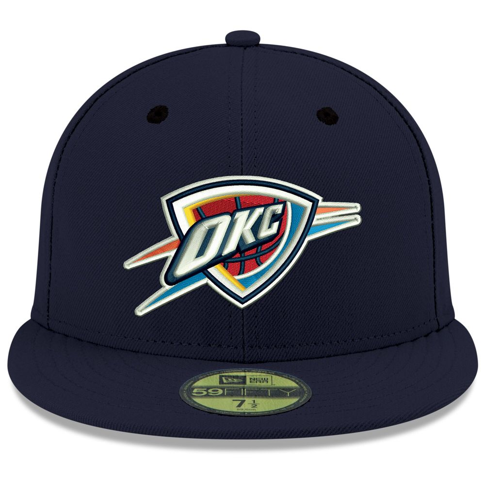 Men's New Era Navy Oklahoma City Thunder Official Team Color 59FIFTY Fitted Hat