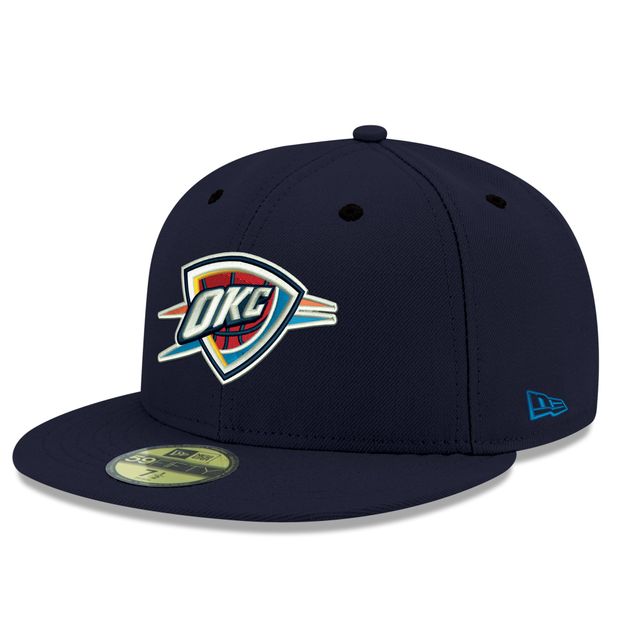 Casquette ajustée 59FIFTY pour homme de la couleur officielle l'équipe Oklahoma City Thunder New Era bleu marine