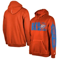 Men's New Era Oklahoma City Thunder Orange Tip-Off Collection Pullover Hoodie